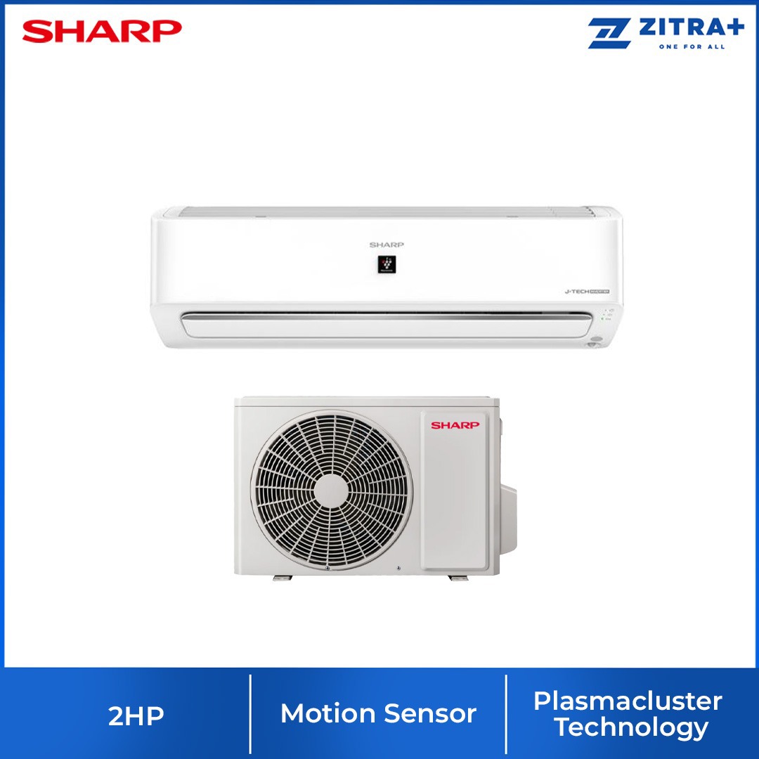 SHARP 1HP/1.5HP/2HP/2.5HP R32 AIoT J-Tech Inverter Plasmacluster Wall Mount Air Conditioner | 4-Way Auto Air Swing | Air Conditioner with 1 Year Warranty