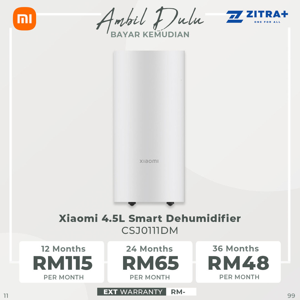 Xiaomi 4.5L Smart Dehumidifier CSJ0111DM | External Drainage | Variable Speed DC Motor | App Control | Dehumidifier with 1 Year Warranty