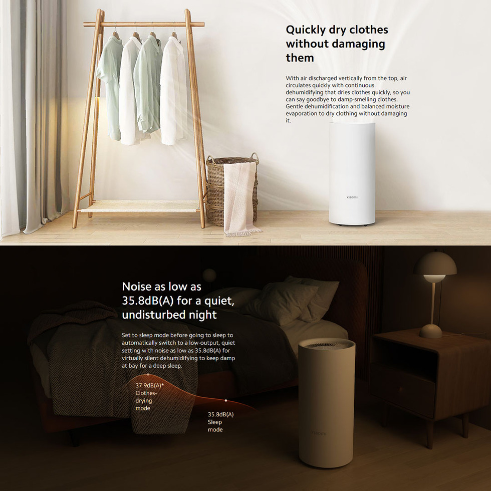 Xiaomi 4.5L Smart Dehumidifier CSJ0111DM | External Drainage | Variable Speed DC Motor | App Control | Dehumidifier with 1 Year Warranty