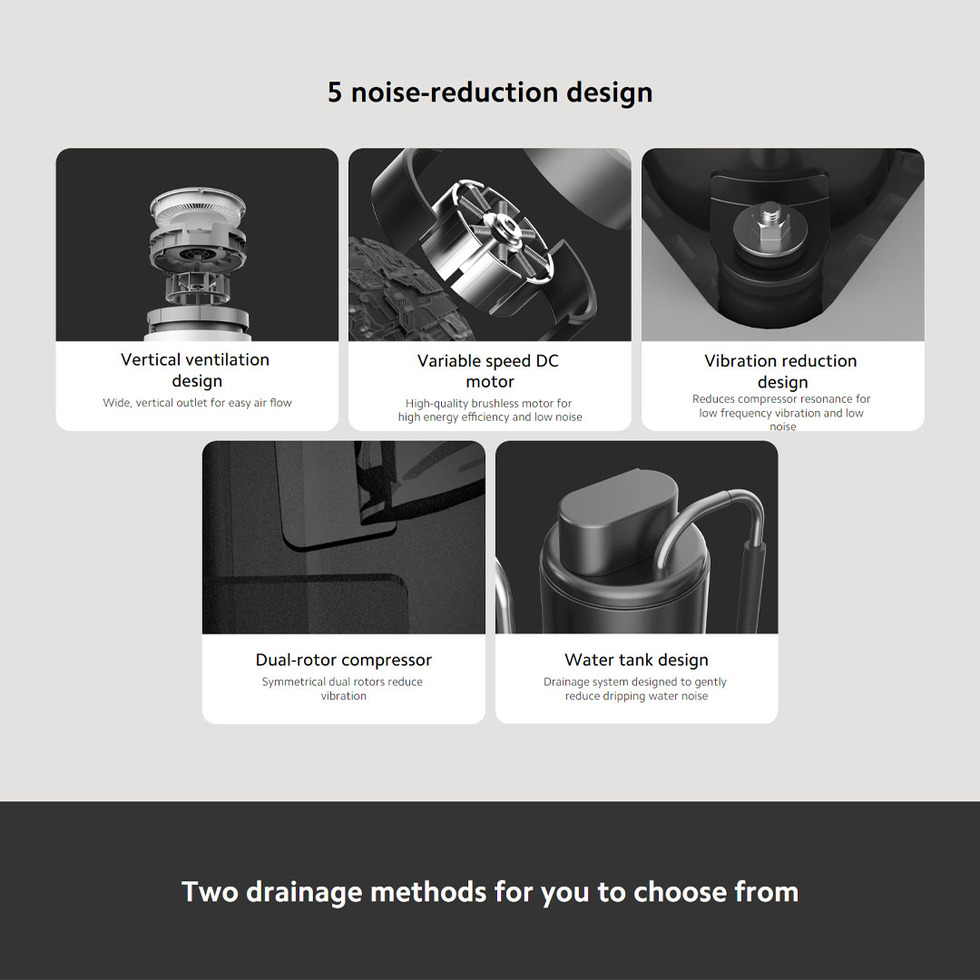 Xiaomi 4.5L Smart Dehumidifier CSJ0111DM | External Drainage | Variable Speed DC Motor | App Control | Dehumidifier with 1 Year Warranty