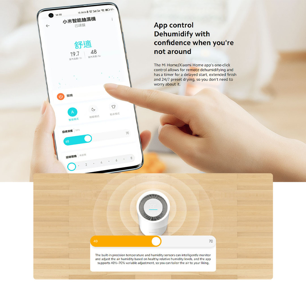 Xiaomi 4.5L Smart Dehumidifier CSJ0111DM | External Drainage | Variable Speed DC Motor | App Control | Dehumidifier with 1 Year Warranty