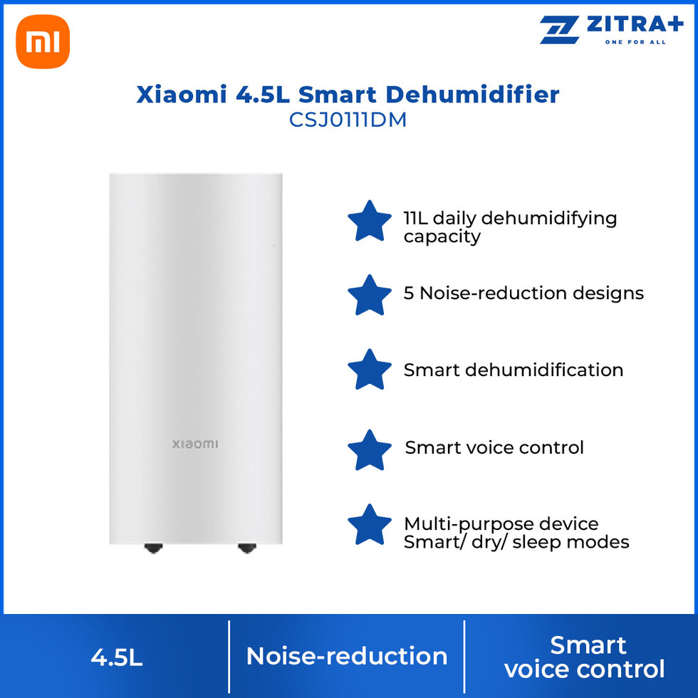 Xiaomi 4.5L Smart Dehumidifier CSJ0111DM | External Drainage | Variable Speed DC Motor | App Control | Dehumidifier with 1 Year Warranty