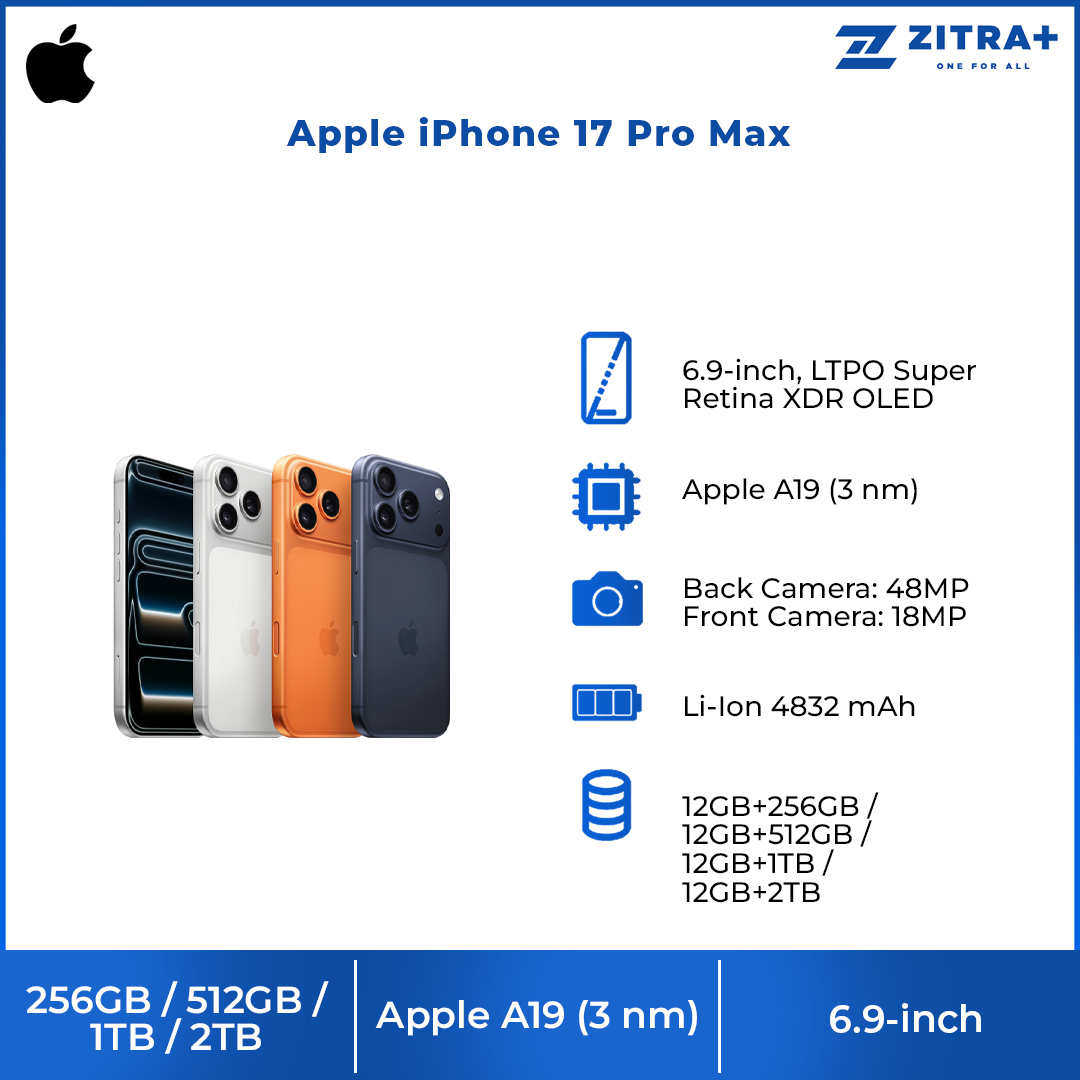 Apple iPhone 17 Pro Max | Durable Ceramic Shield Front and Back | Best Battery Life in an Iphone Ever | The Ultimate Pro Camera System