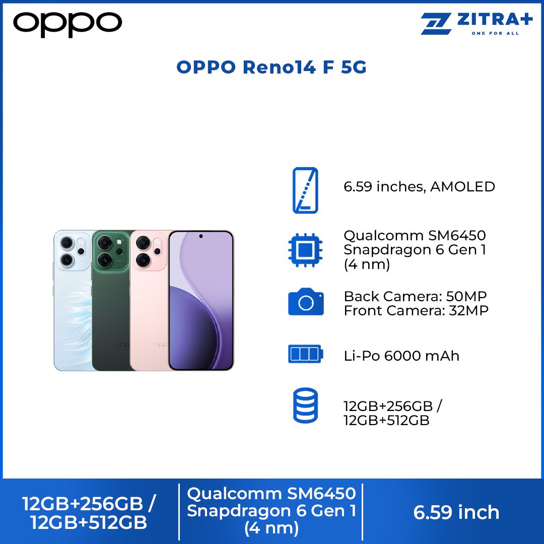 OPPO Reno14 5G | AI Flash Photography | AI Editor 2.0 | 6000mAh Large Battery | 45W SUPERVOOC Flash Charge