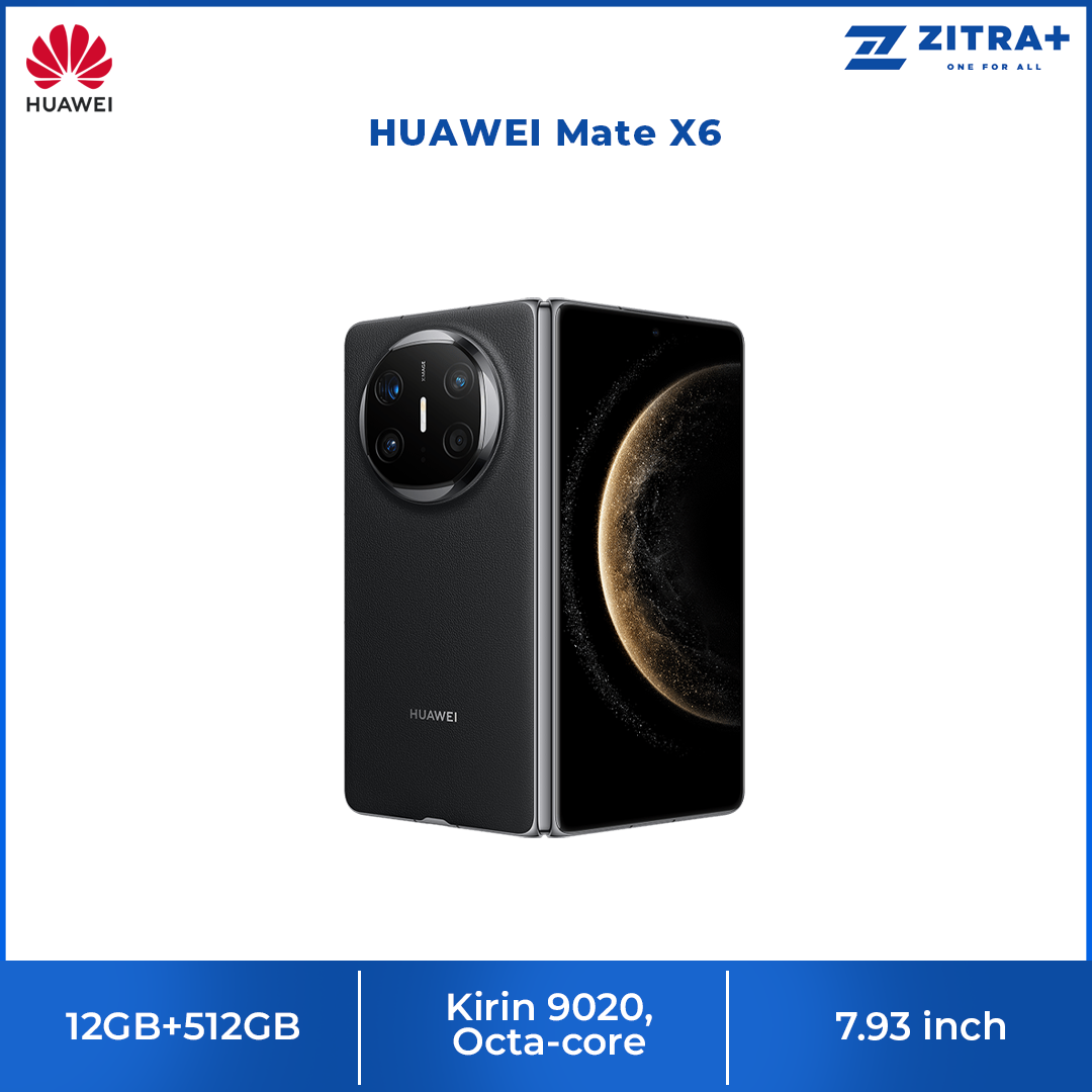 HUAWEI Mate X6 12GB+512GB | 7.93 inch, Foldable LTPO OLED | 50MP Main Camera | Kirin 9020, Octa-core | Si/C Li-Ion 5110, 66W Fast charging