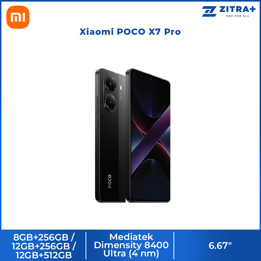 Xiaomi POCO X7 Pro | 6.67 inches, AMOLED | 50MP Main Camera | Mediatek Dimensity 8400 Ultra (4 nm) | Li-Po 6000 mAh