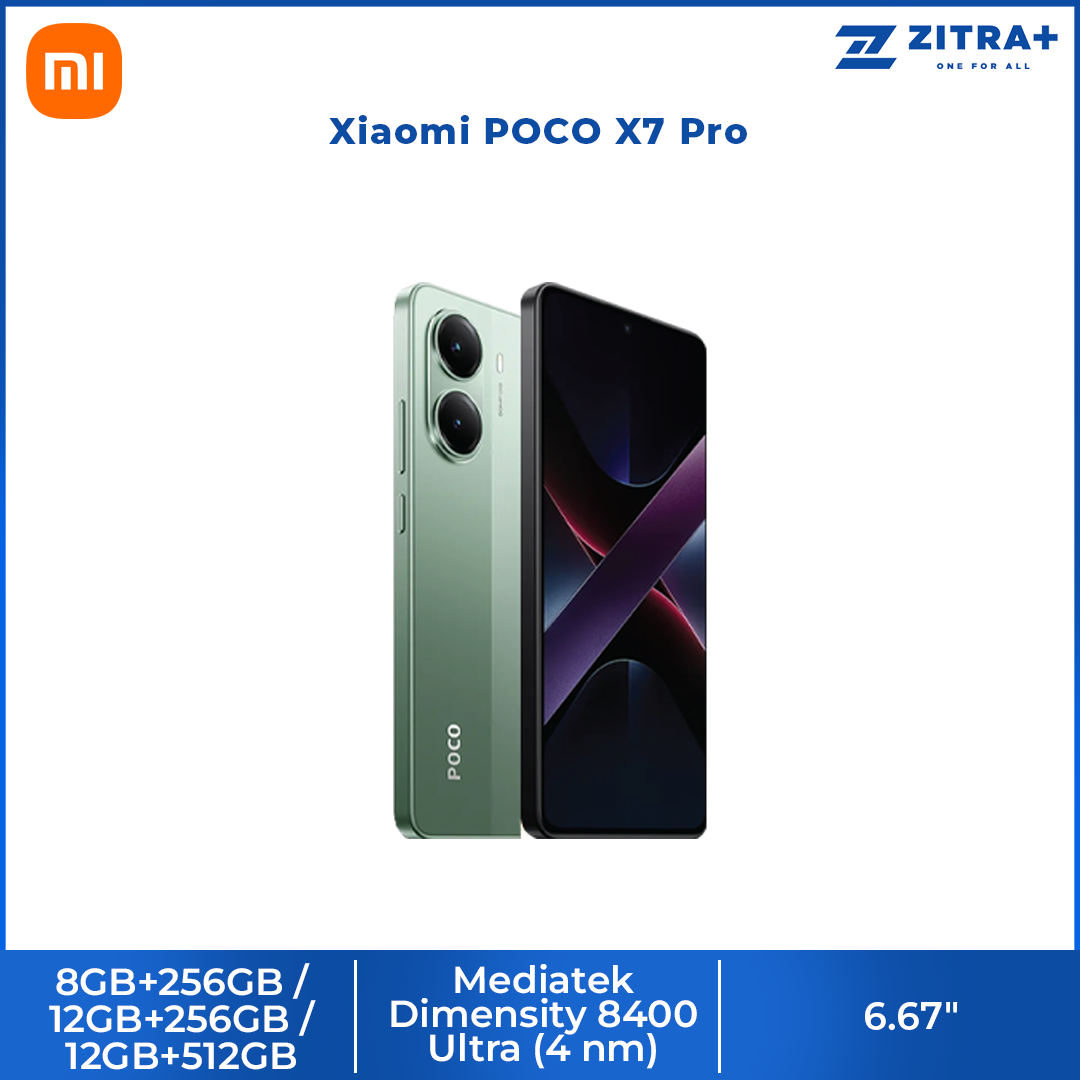 Xiaomi POCO X7 Pro | 6.67 inches, AMOLED | 50MP Main Camera | Mediatek Dimensity 8400 Ultra (4 nm) | Li-Po 6000 mAh