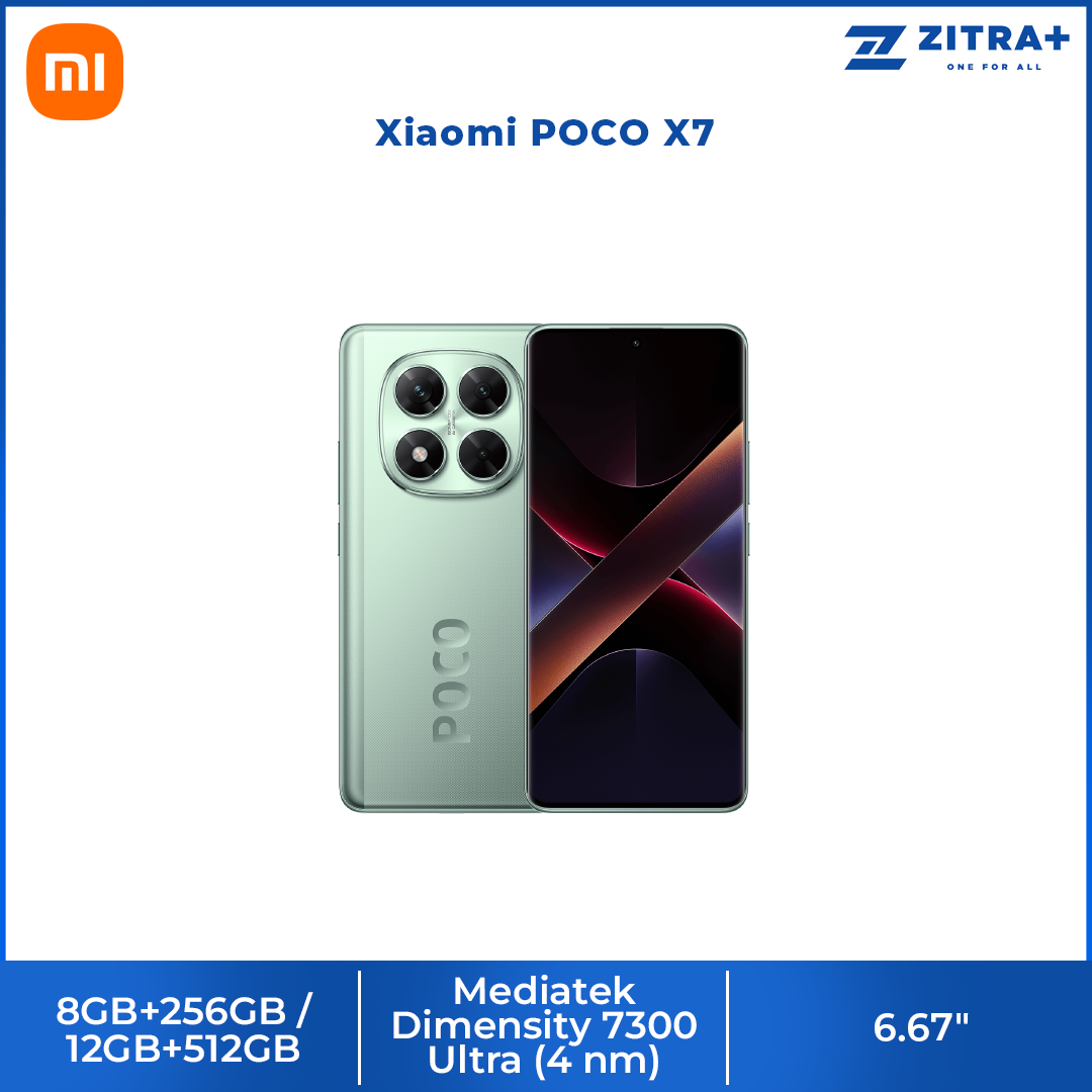 Xiaomi POCO X7 | 6.67 inches, AMOLED | 50MP Main Camera | Mediatek Dimensity 7300 Ultra (4 nm) | Li-Po 5110 mAh