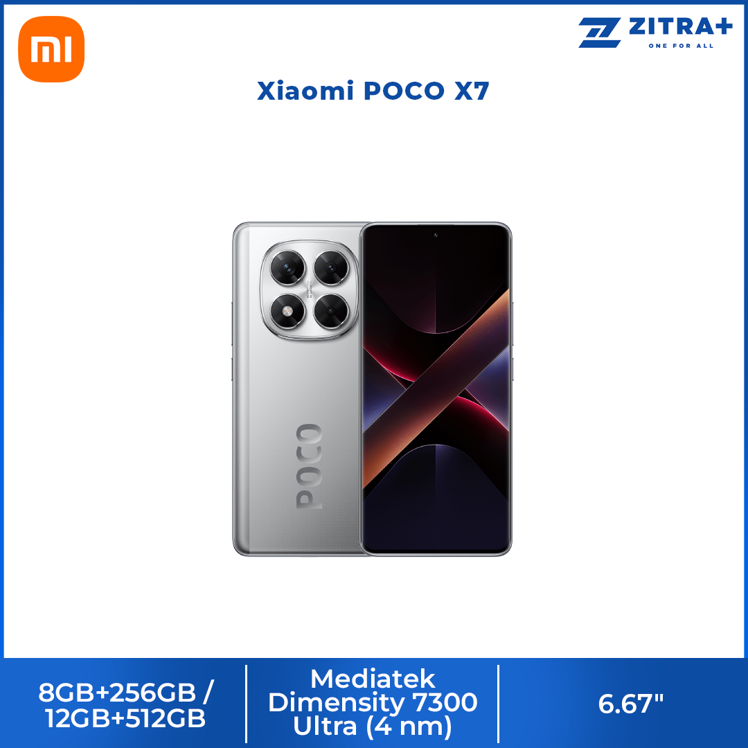 Xiaomi POCO X7 | 6.67 inches, AMOLED | 50MP Main Camera | Mediatek Dimensity 7300 Ultra (4 nm) | Li-Po 5110 mAh