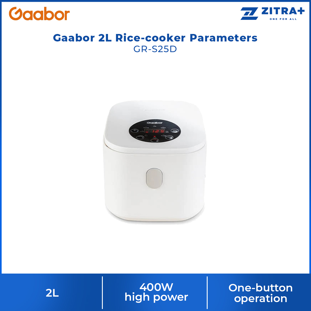 Gaabor 2L Rice-cooker Parameters GR-S25D | 400W HIGH POWER | One-Button Operation | 1  Year General Warranty