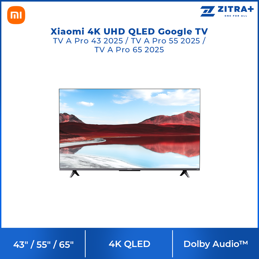 Xiaomi 43"/ 55"/ 65" 4K UHD Google TV TV A Pro 43 2025 / TV A Pro 55 2025 / TV A Pro 65 2025 | Bright 4K QLED | Google TV