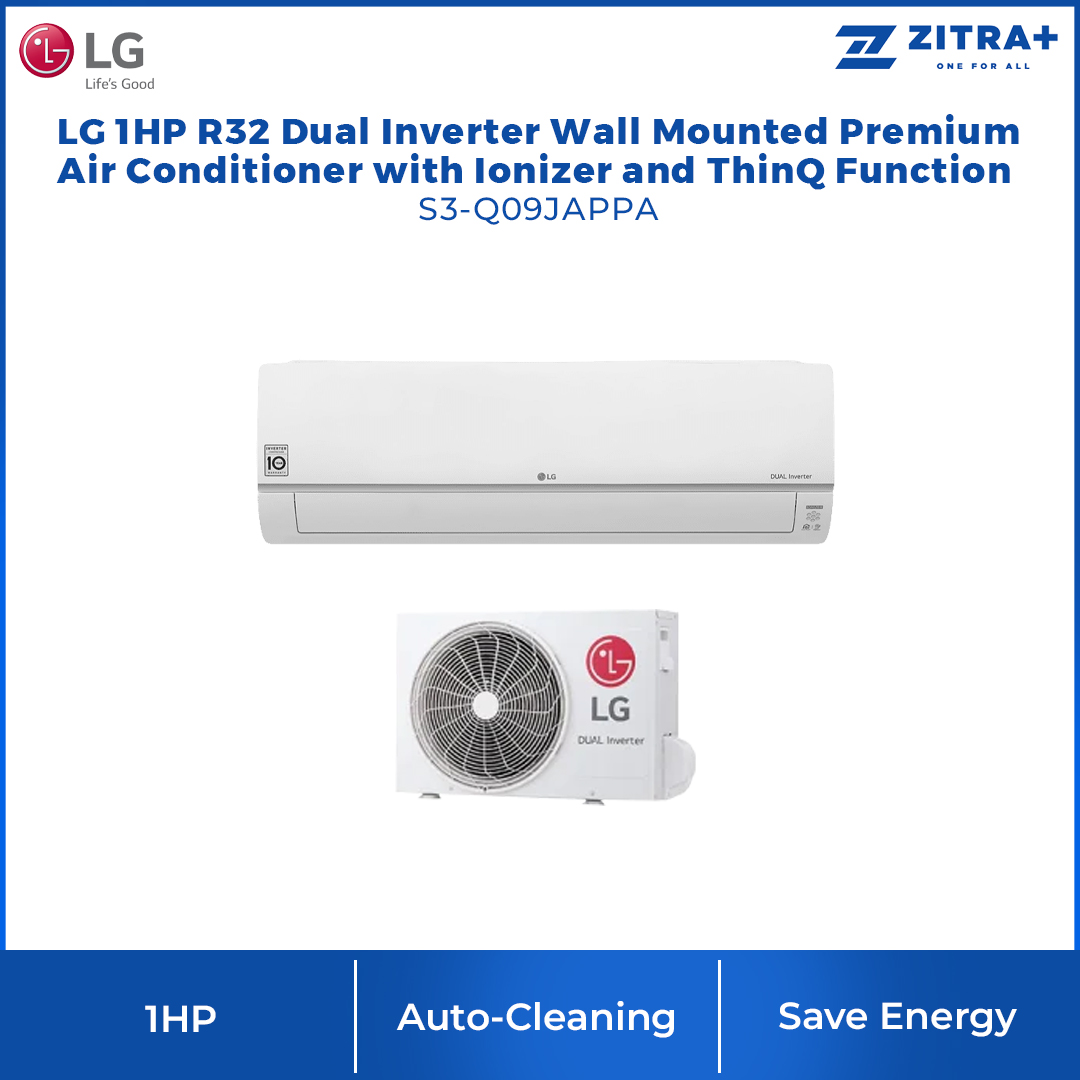 LG 1/1.5/2/2.5HP R32 Dual Inverter Wall Mounted Premium Air Conditioner with Ionizer and ThinQ Function | Save Energy | Smart Control