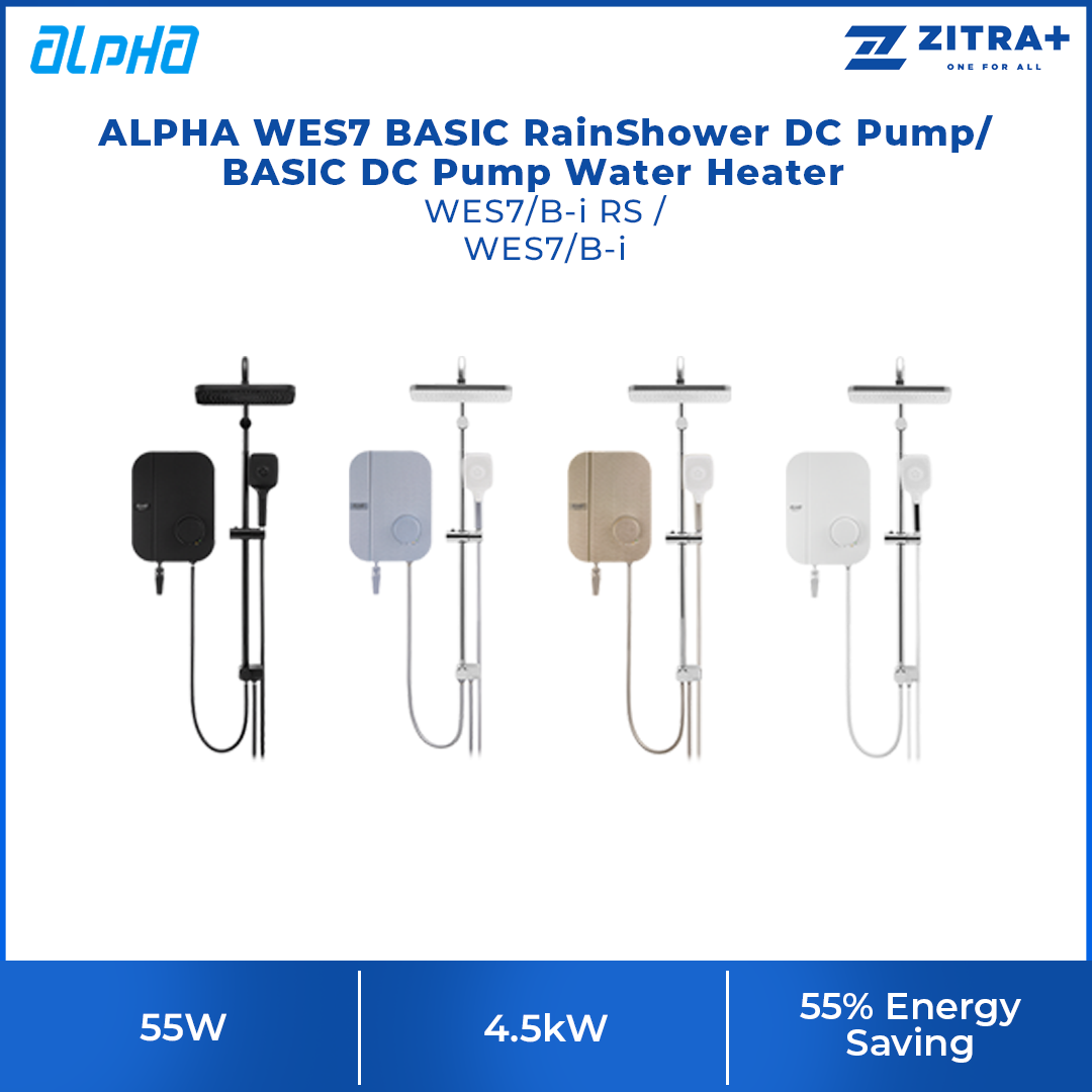 ALPHA 55W WES7 BASIC RainShower/ No RainShower DC Pump WES7/B-i RS / WES7/B-i | 4.5kW Super power | Pump Activator | 55% Energy Saving