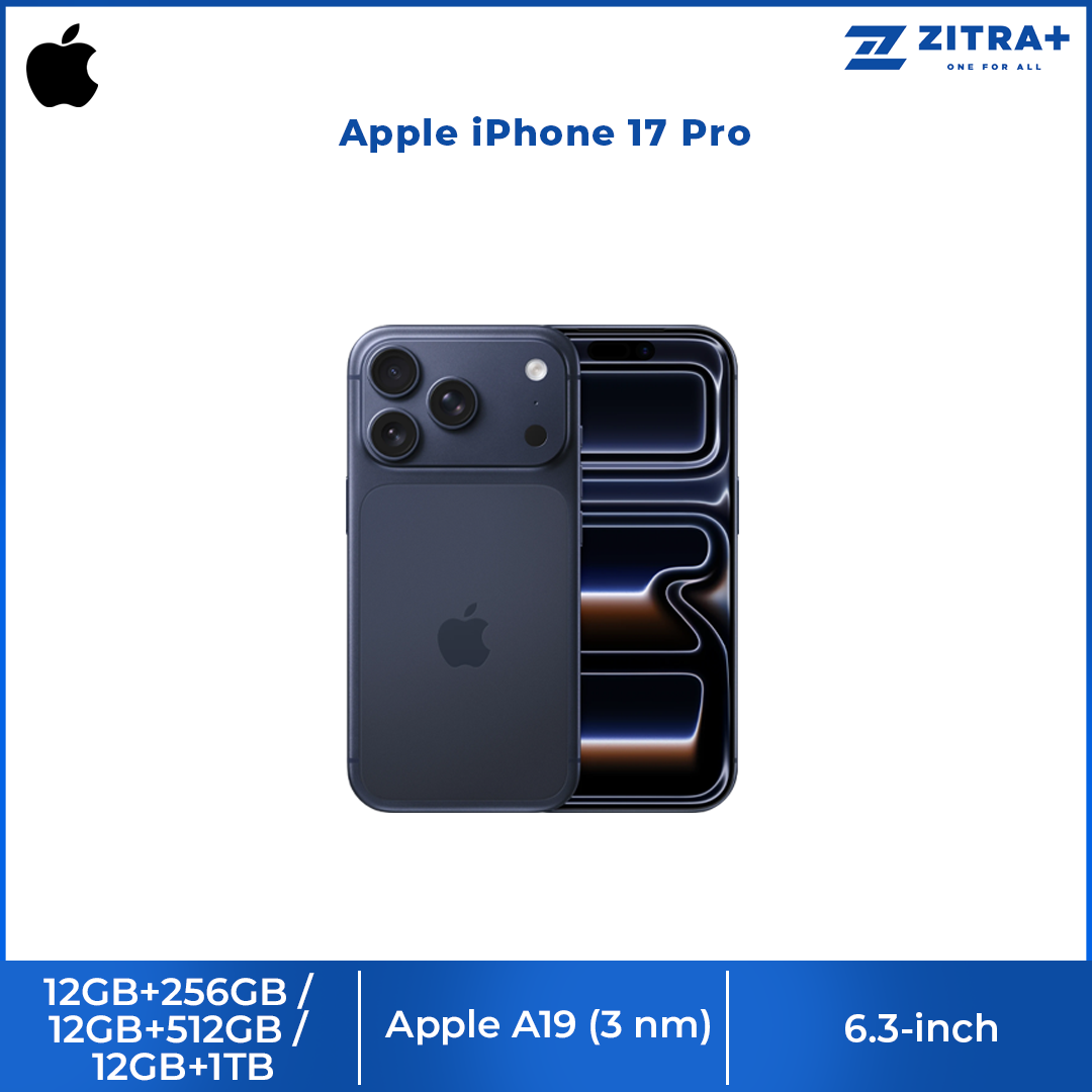 Apple iPhone 17 Pro | Heat-Forged Aluminium Unibody | All 48MP Fusion Rear Cameras | Vapour Cooled | Ceramic Shield 2 3x More Scratch Resistant