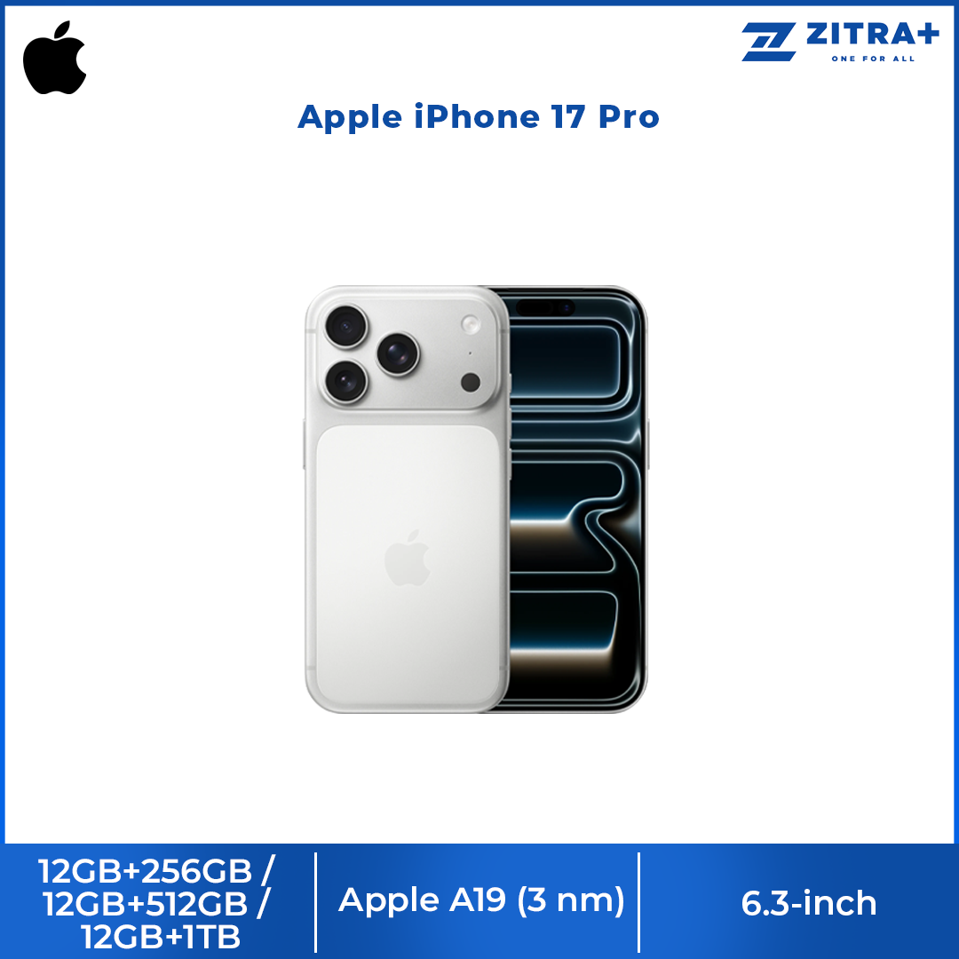 Apple iPhone 17 Pro | Heat-Forged Aluminium Unibody | All 48MP Fusion Rear Cameras | Vapour Cooled | Ceramic Shield 2 3x More Scratch Resistant