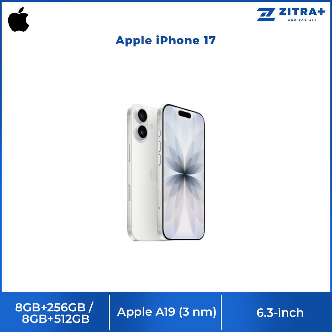 Apple iPhone 17 | A19 chip | 48MP Dual Fusion camera system | Super Retina XDR display | Ceramic Shield 2 front