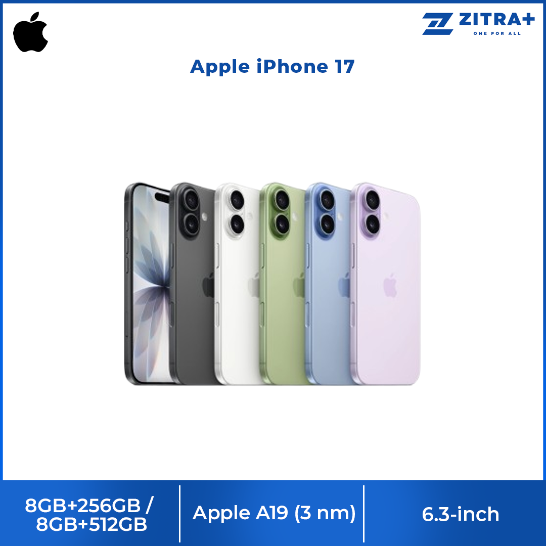 Apple iPhone 17 | A19 chip | 48MP Dual Fusion camera system | Super Retina XDR display | Ceramic Shield 2 front