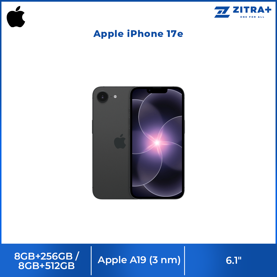 Apple iPhone 17e 8GB+256GB/ 8GB+512GB | 6.1″ | 48MP Rear Camera | Apple A19 (3 nm) | iOS 26.3 | Li-Ion 4005 mAh