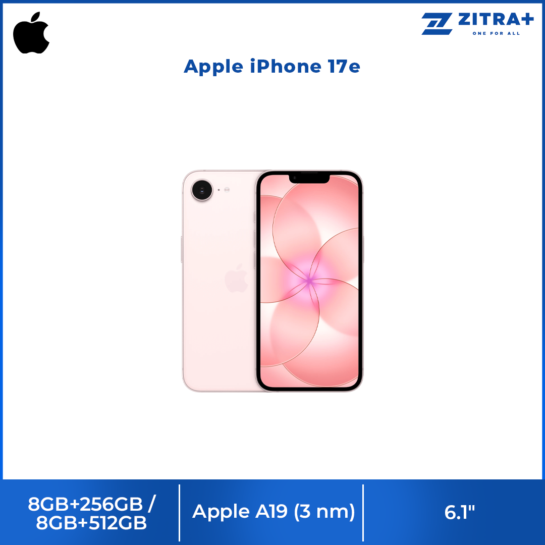 Apple iPhone 17e 8GB+256GB/ 8GB+512GB | 6.1″ | 48MP Rear Camera | Apple A19 (3 nm) | iOS 26.3 | Li-Ion 4005 mAh