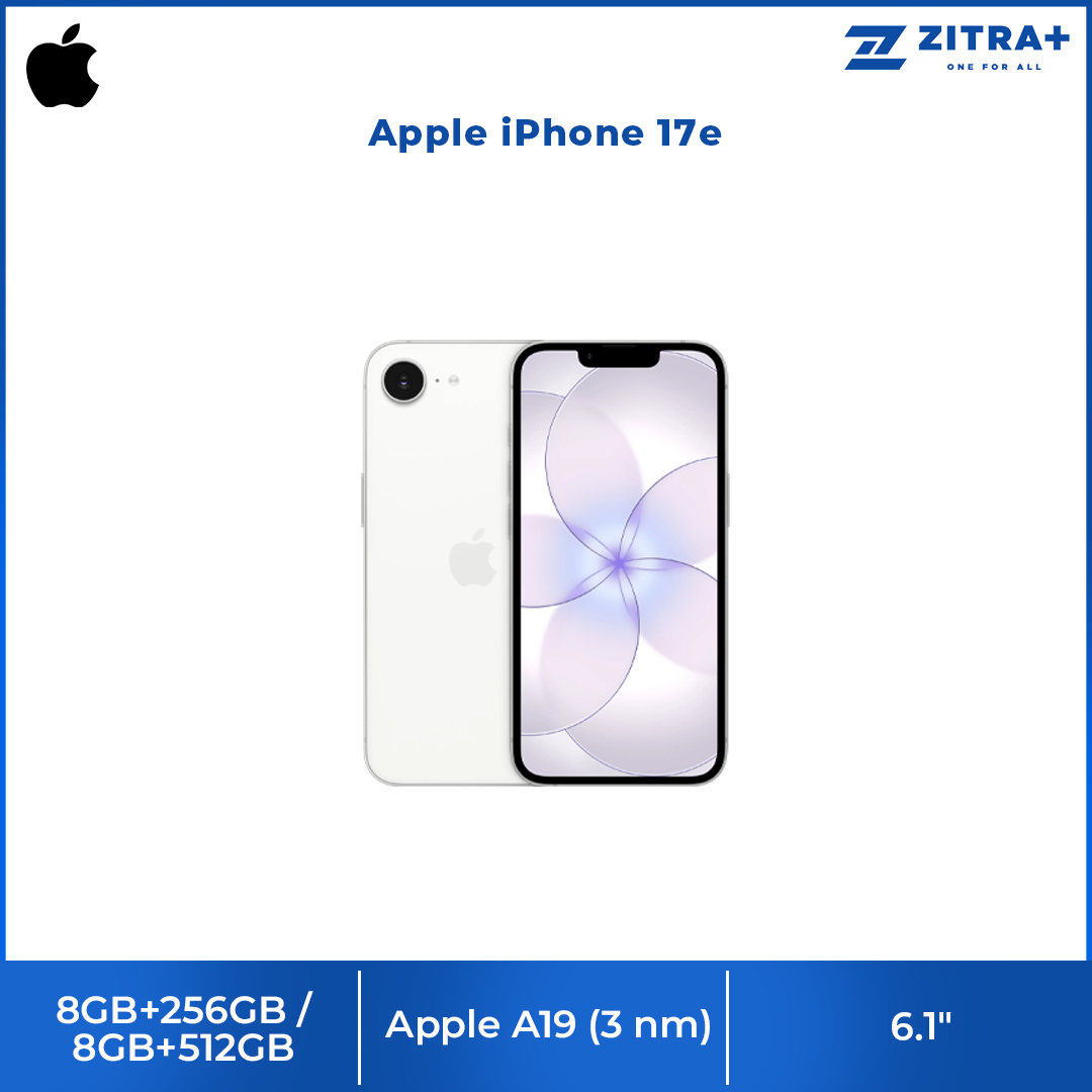Apple iPhone 17e 8GB+256GB/ 8GB+512GB | 6.1″ | 48MP Rear Camera | Apple A19 (3 nm) | iOS 26.3 | Li-Ion 4005 mAh