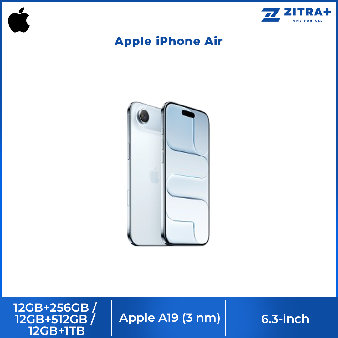 Apple iPhone Air | The Thinnest iPhone Ever | 6.5-inch Display | Durable Ceramic Shield Front and Back | 48MP Fusion Camera System and Center Stage Front Camera