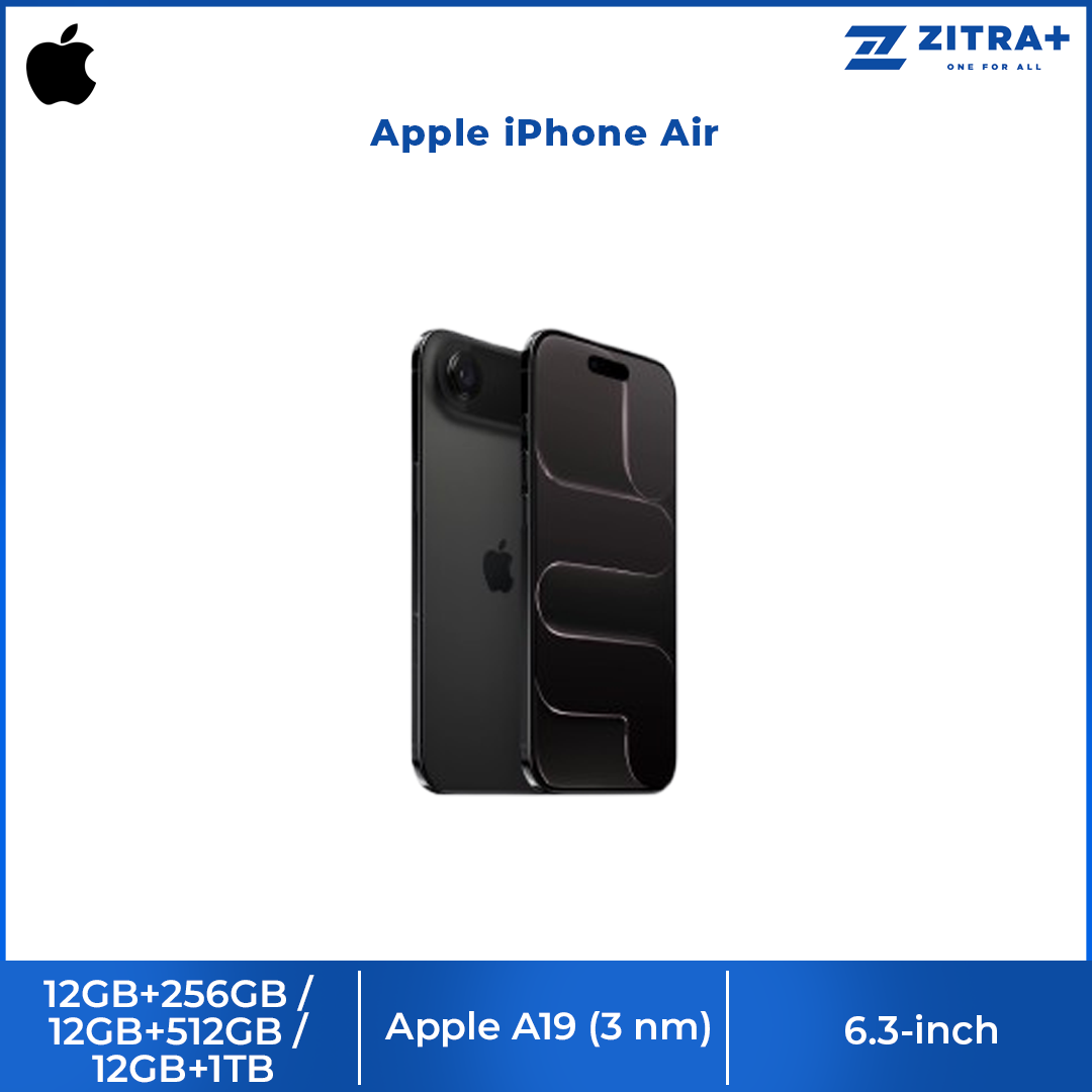 Apple iPhone Air | The Thinnest iPhone Ever | 6.5-inch Display | Durable Ceramic Shield Front and Back | 48MP Fusion Camera System and Center Stage Front Camera