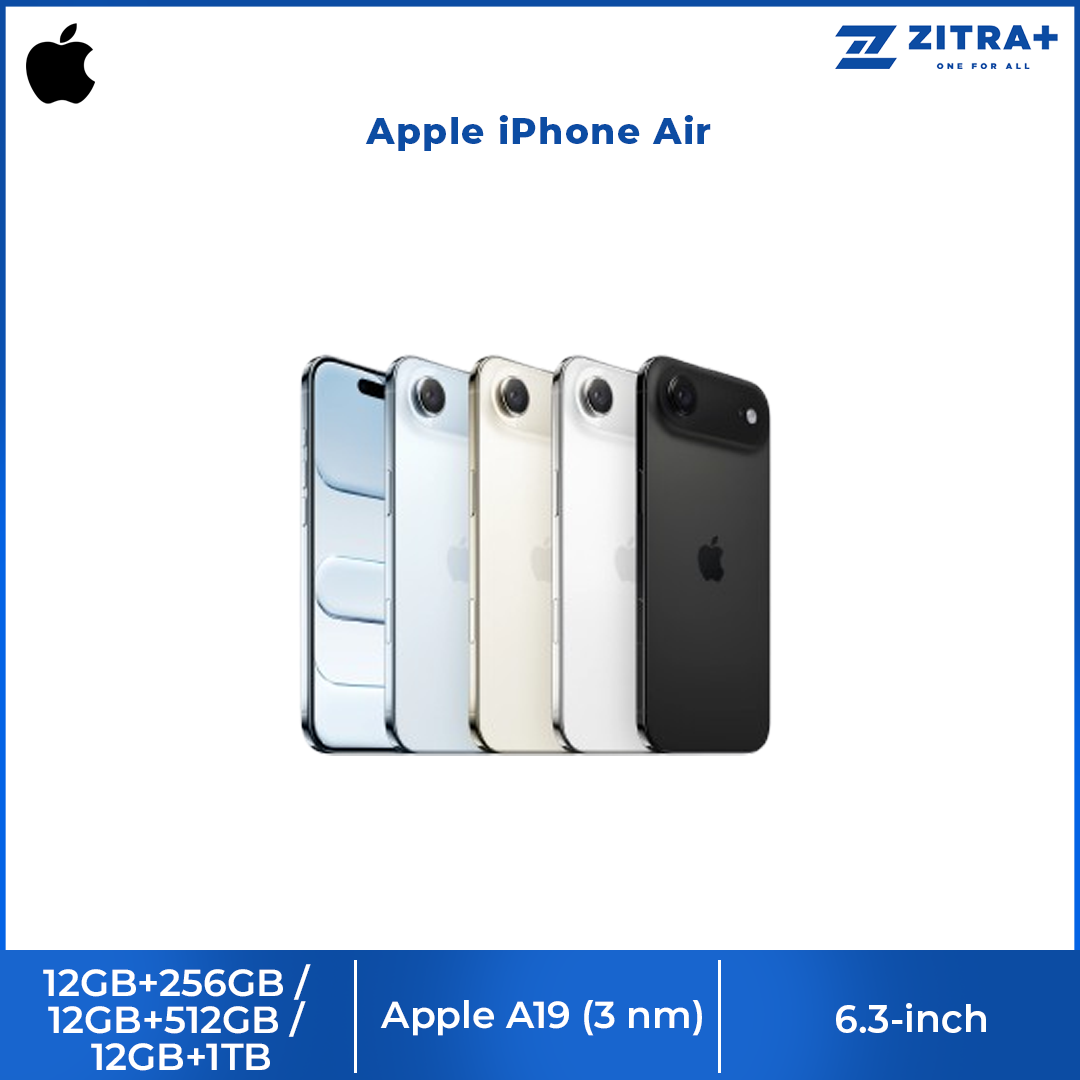 Apple iPhone Air | The Thinnest iPhone Ever | 6.5-inch Display | Durable Ceramic Shield Front and Back | 48MP Fusion Camera System and Center Stage Front Camera