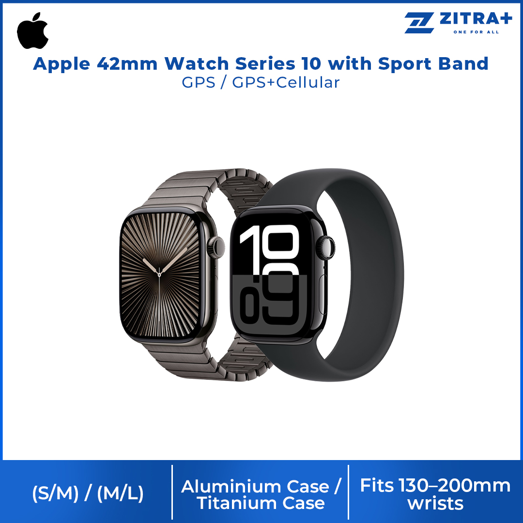 Apple Watch Series 10 Natural Titanium / Silver Aluminium GPS/ GPS + Cellular | LTPO3 OLED Always-On Retina display | Temperature sensing