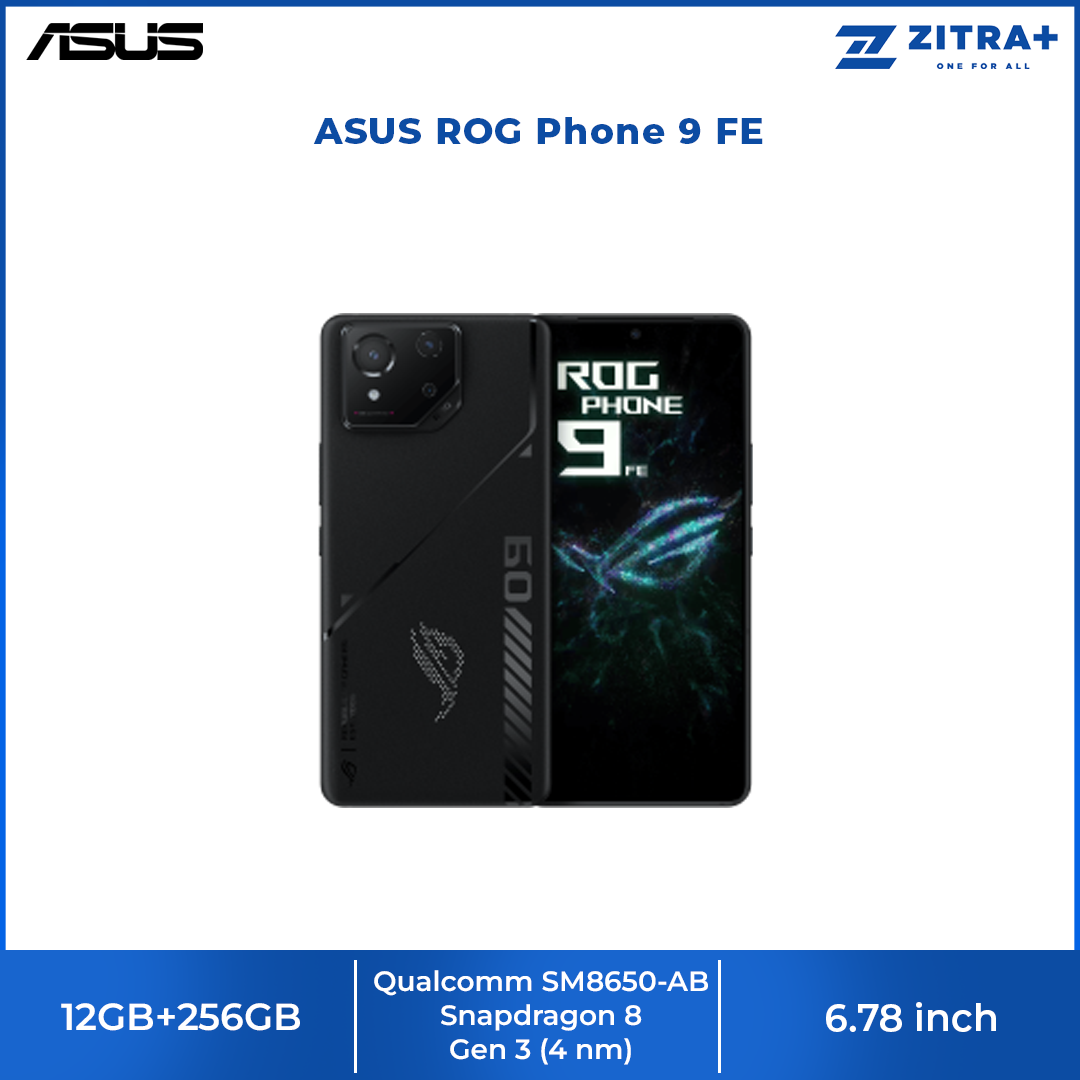 ASUS ROG Phone 9 FE 12GB+256GB | Qualcomm SM8650-AB Snapdragon 8 Gen 3 (4 nm) | 6.78 inch, LTPO AMOLED | 50MP Main Camera | Li-Po 5500 mAh, Fast charging 65W