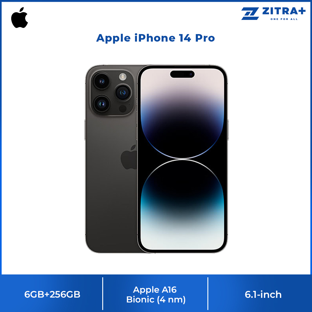 Apple iPhone 14 Pro 6GB+256GB | 48 MP Main Camera | Apple A16 Bionic (4 nm) | Water Resistance | 1  Year General Warranty