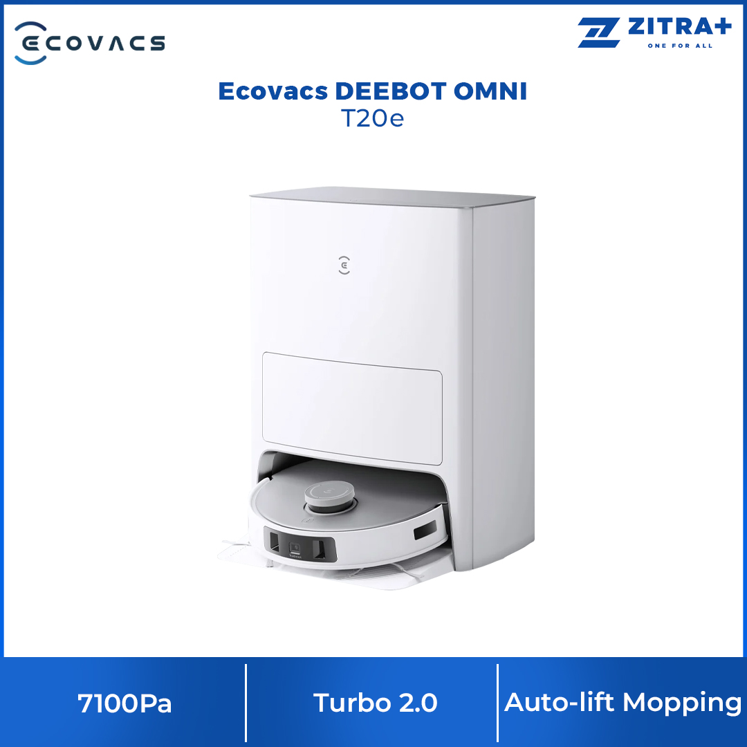 Ecovacs 7100Pa DEEBOT OMNI T20e | Auto-lift Mopping | TrueDetect 3D 3.0 | Tailor-made Housekeeper Mode
