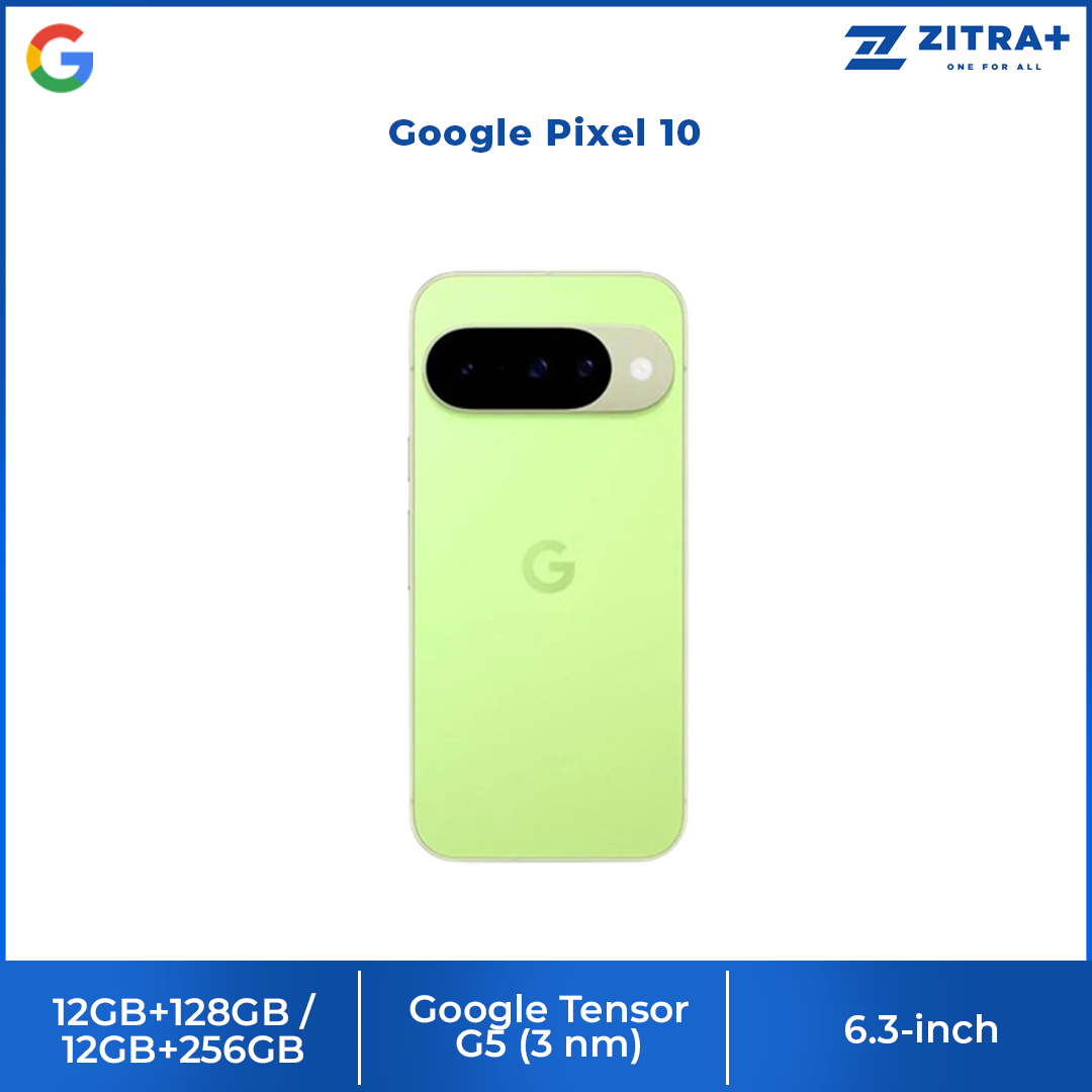 Google Pixel 10 | Google Tensor G5 | 5x telephoto lens with 20x Super Res Zoom | 4,970 mAh battery | Extreme Battery Saver mode