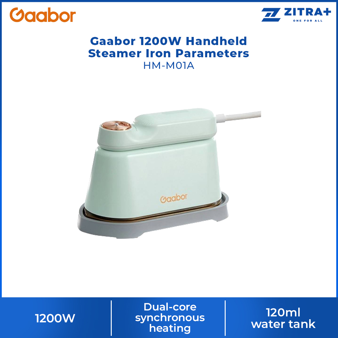 Gaabor 1200W Handheld Steamer Iron Parameters HM-M01A | Dual-Core Turbo 30s Rapid Heating | One Machine For Multiple | Perfect Travel Companion | 1  Year General Warranty