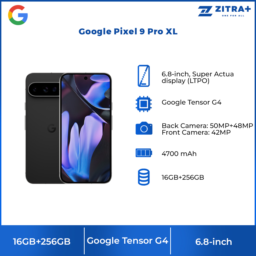 Google Pixel 9 Pro XL | Google Tensor G4 | Super-fast charging | Pro-level photos and video |