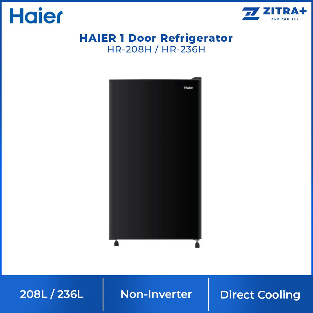 HAIER 208L/236L 1 Door Refrigerator HR-208H / HR-236H | 5 Star Energy Saving | Low Energy Consumption | Fast Cooling