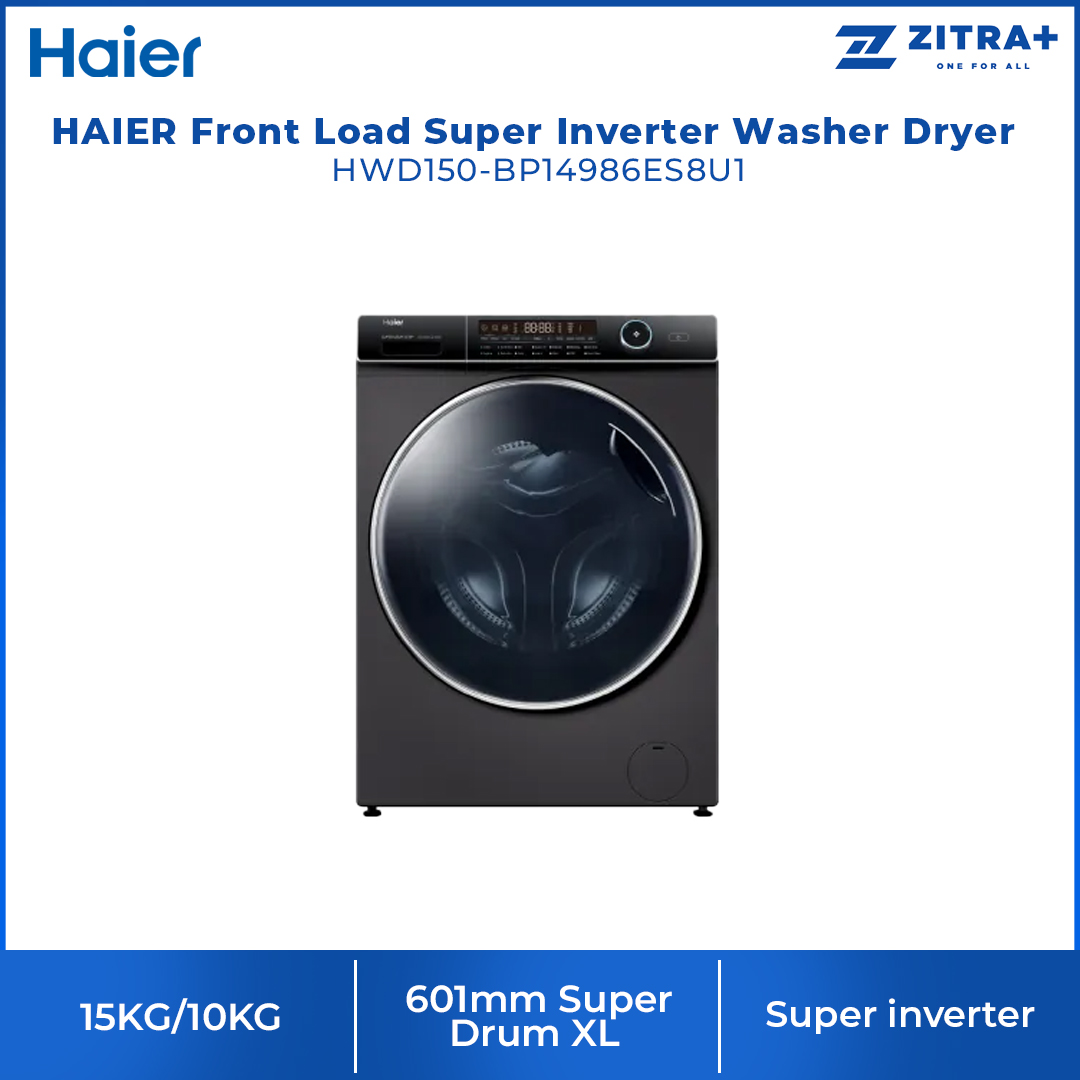 HAIER 15KG/10KG Front Load Super Inverter Washer Dryer HWD150-BP14986ES8U1 | Super inverter | I-Refresh