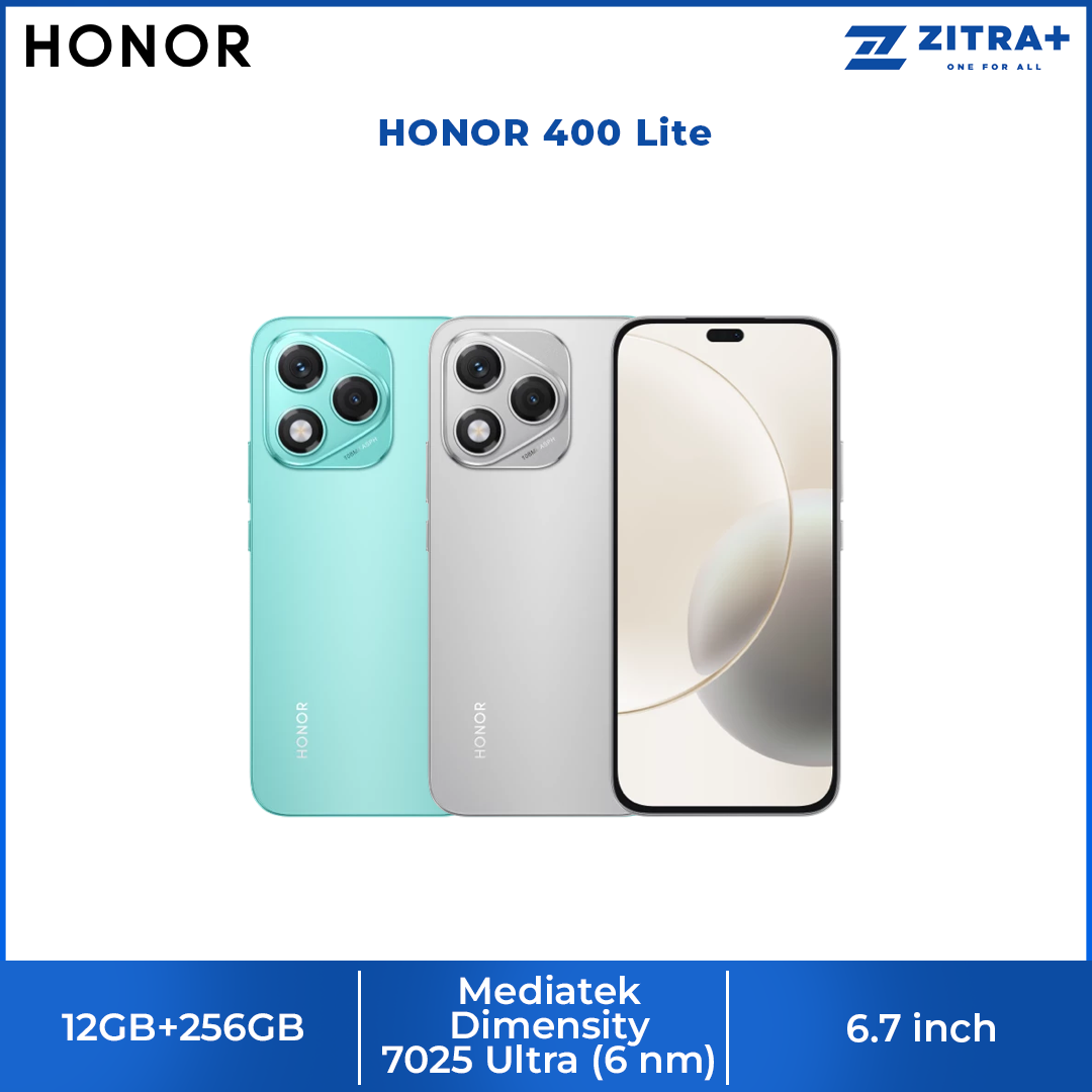 HONOR 400 Lite 12GB+256GB | AI Camera Button | Ultra-Clear Camera | 5230mAh & 35W Long-lasting Battery