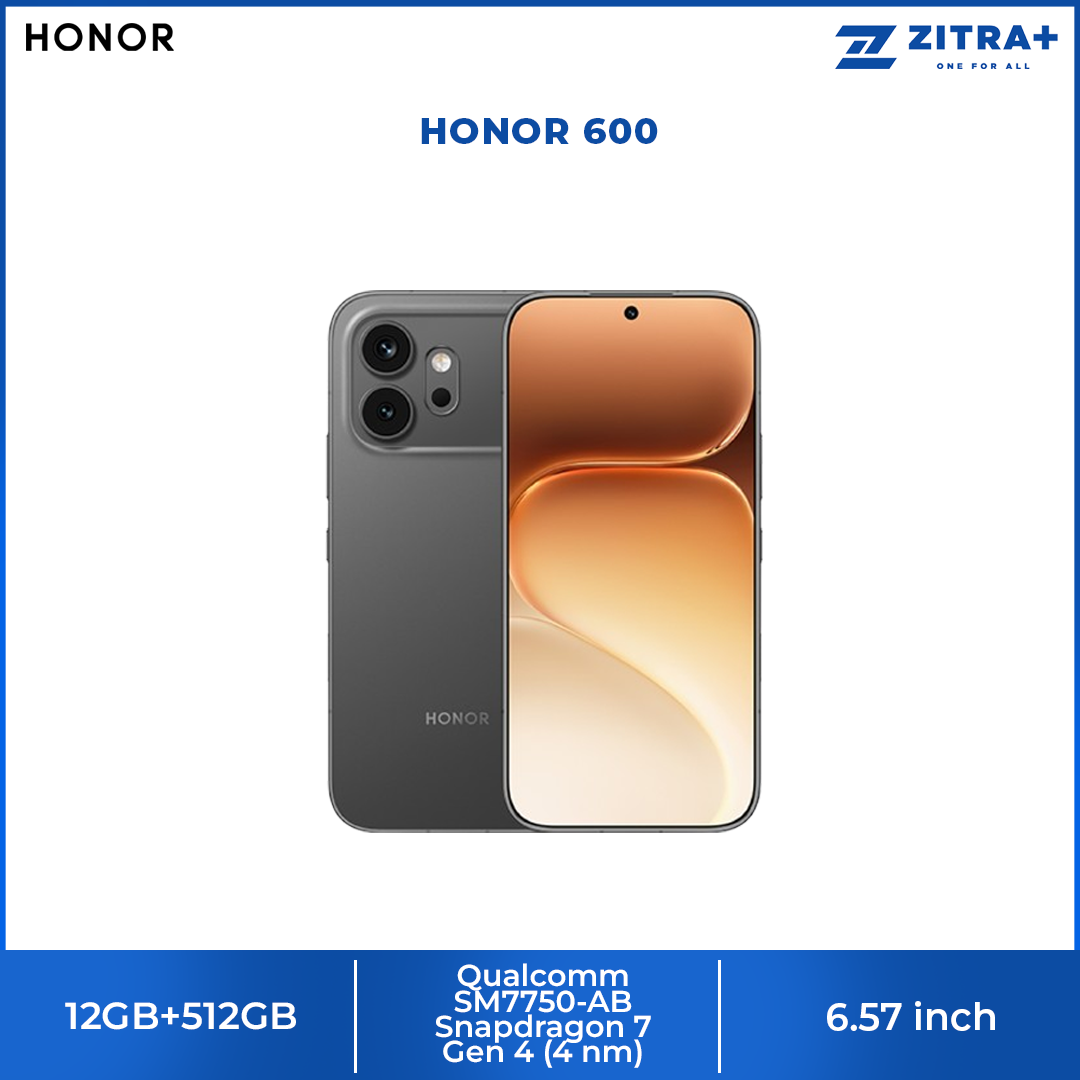 HONOR 600 12GB+512GB | 6.57 inch, AMOLED | 200MP Rear Camera | Qualcomm SM7750-AB Snapdragon 7 Gen 4 (4 nm) | Li-Po 7000mAh,Fast charging 80W