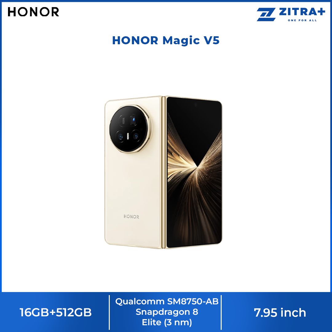 HONOR Magic V5 | 5,820mAh Silicon-Carbon Battery | AI-Powered Features | Falcon Camera System | Snapdragon 8 Elite