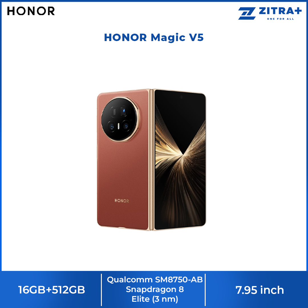 HONOR Magic V5 | 5,820mAh Silicon-Carbon Battery | AI-Powered Features | Falcon Camera System | Snapdragon 8 Elite