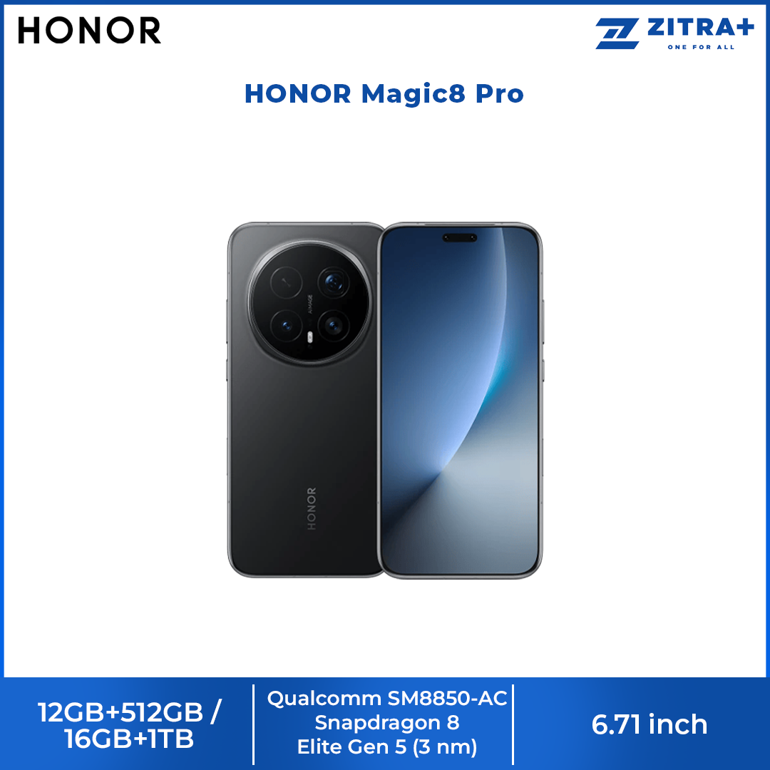 HONOR Magic8 Pro | Snapdragon® 8 Elite Gen 5 | 200MP Ultra Night Telephoto | 100W Honor Wired SuperCharge | IP68, IP69 & IP69K11