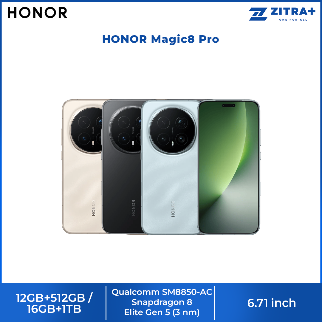 HONOR Magic8 Pro | Snapdragon® 8 Elite Gen 5 | 200MP Ultra Night Telephoto | 100W Honor Wired SuperCharge | IP68, IP69 & IP69K11