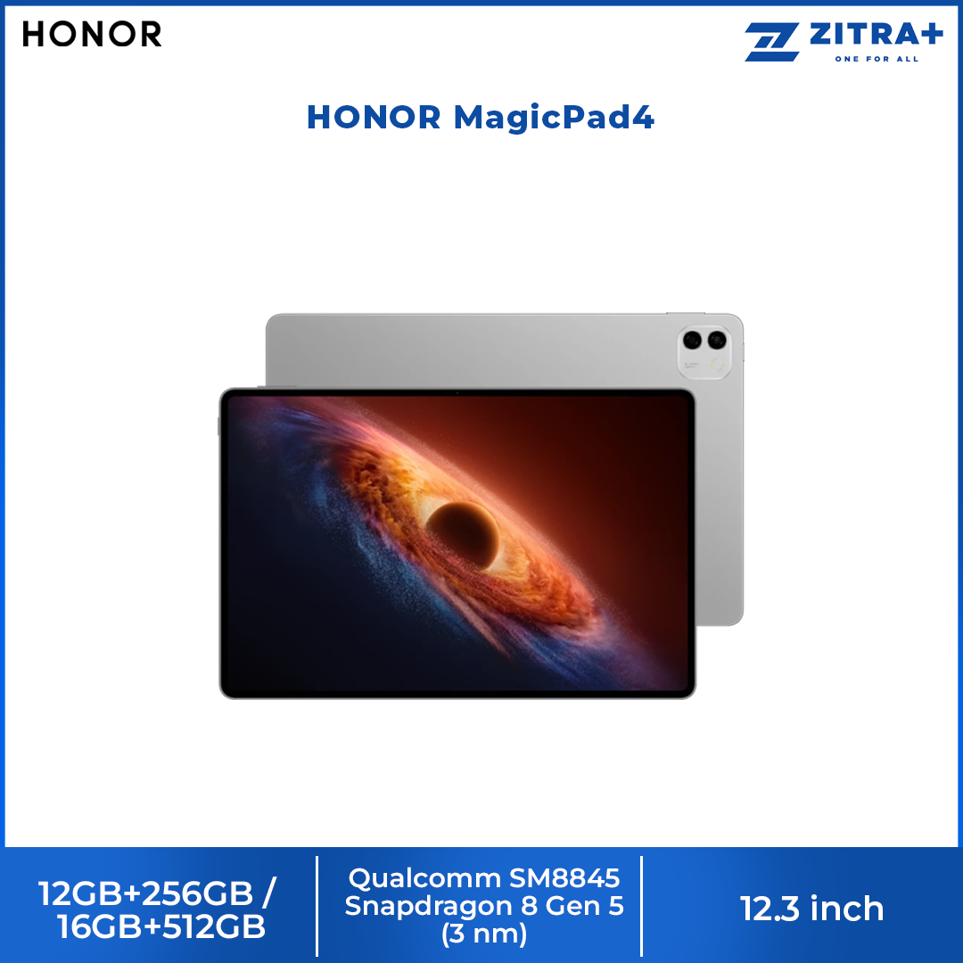 HONOR MagicPad4 16GB+512GB / 12GB+256GB |  (Support 5 gears, 165Hz/144Hz/120Hz/90Hz/60Hz) | Snapdragon® 8 Gen 5 | 10100 mAh 