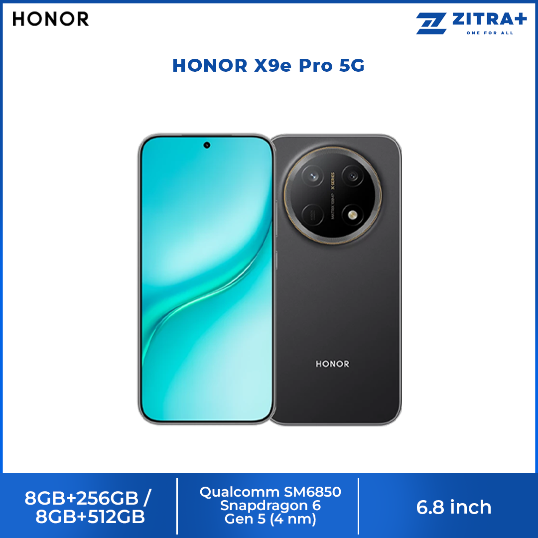 HONOR X9e Pro 5G 8GB+256GB/8GB+512GB | 6.8 inch, AMOLED | 108MP Rear Camera | Qualcomm SM6850 Snapdragon 6 Gen 5 (4 nm) | Li-Po 11000mAh,Fast charging 80W
