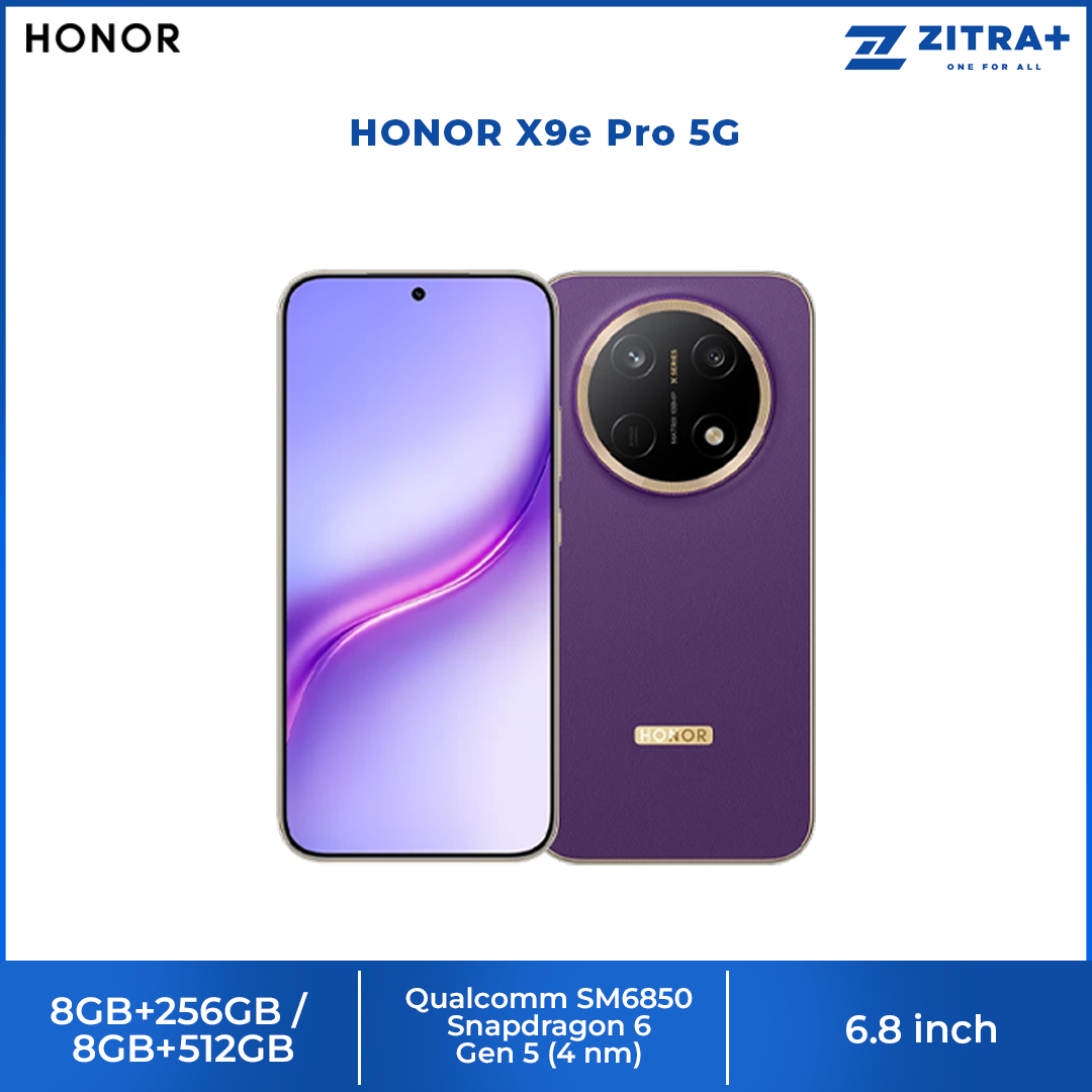HONOR X9e Pro 5G 8GB+256GB/8GB+512GB | 6.8 inch, AMOLED | 108MP Rear Camera | Qualcomm SM6850 Snapdragon 6 Gen 5 (4 nm) | Li-Po 11000mAh,Fast charging 80W