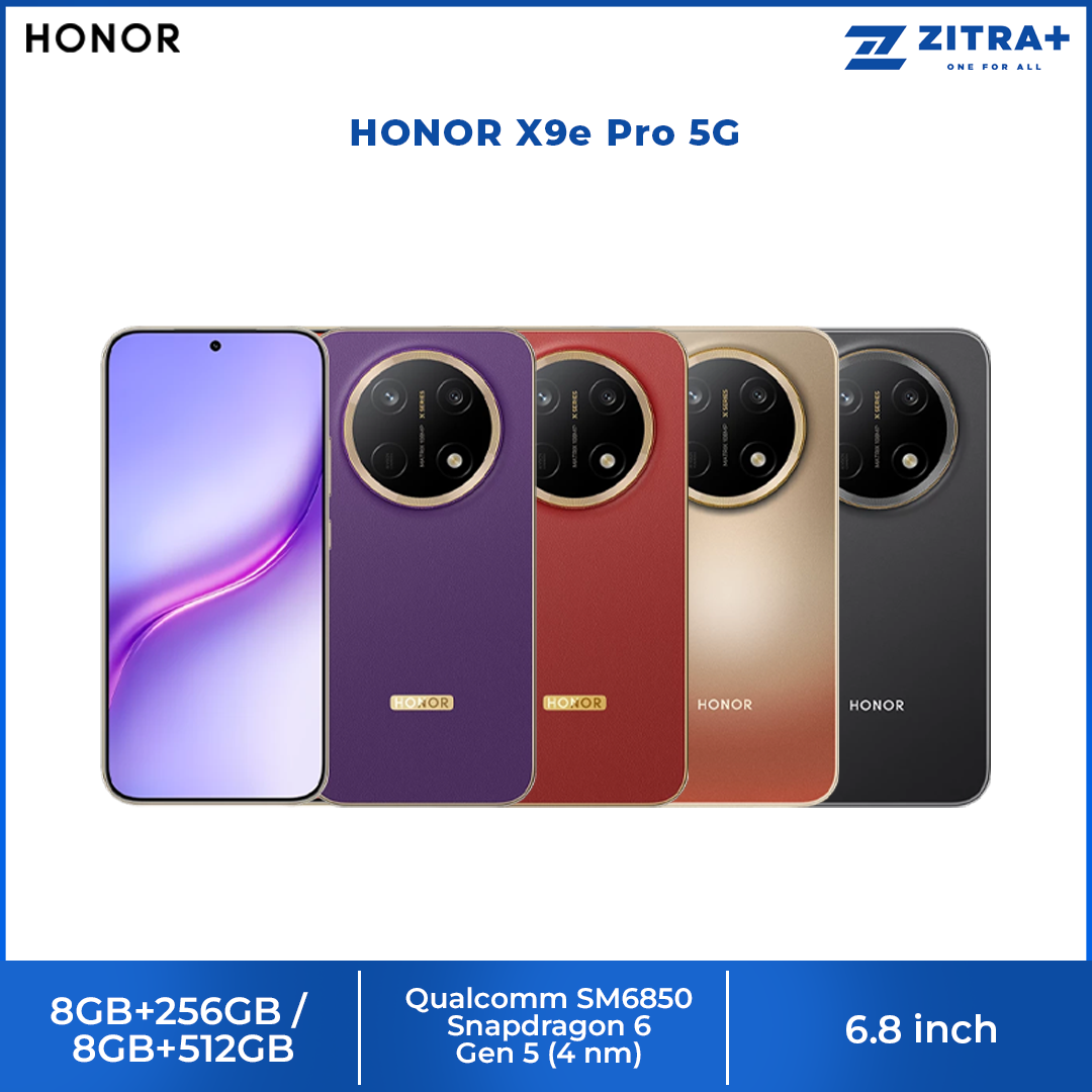 HONOR X9e Pro 5G 8GB+256GB/8GB+512GB | 6.8 inch, AMOLED | 108MP Rear Camera | Qualcomm SM6850 Snapdragon 6 Gen 5 (4 nm) | Li-Po 11000mAh,Fast charging 80W