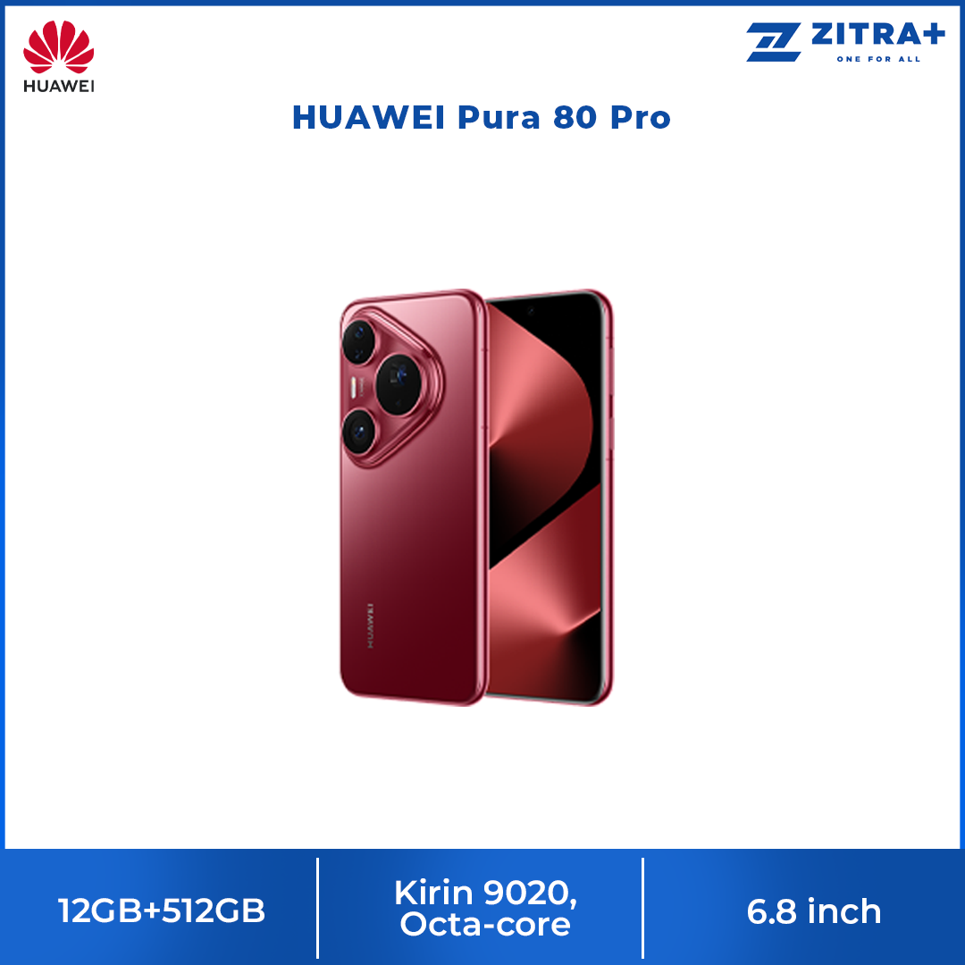 HUAWEI Pura 80 Pro 12GB+512GB | 6.8 inch | 50MP Rear Camera | Kirin 9020, Octa-core | Dual SIM | Li-Po 5170mAh, 100W Fast charging