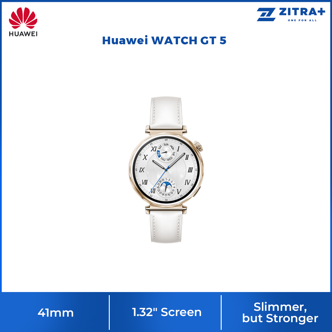 Huawei WATCH GT 5 | Up to 2-Week Battery Life | Sculpted look, geometric feel | Sharp-Edged Design