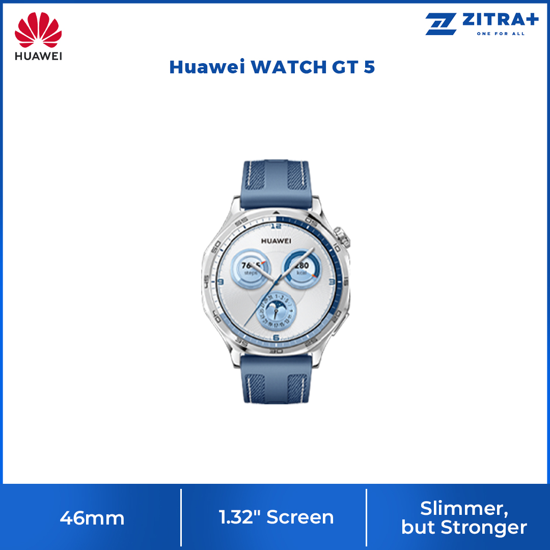 Huawei WATCH GT 5 | Up to 2-Week Battery Life | Sculpted look, geometric feel | Sharp-Edged Design