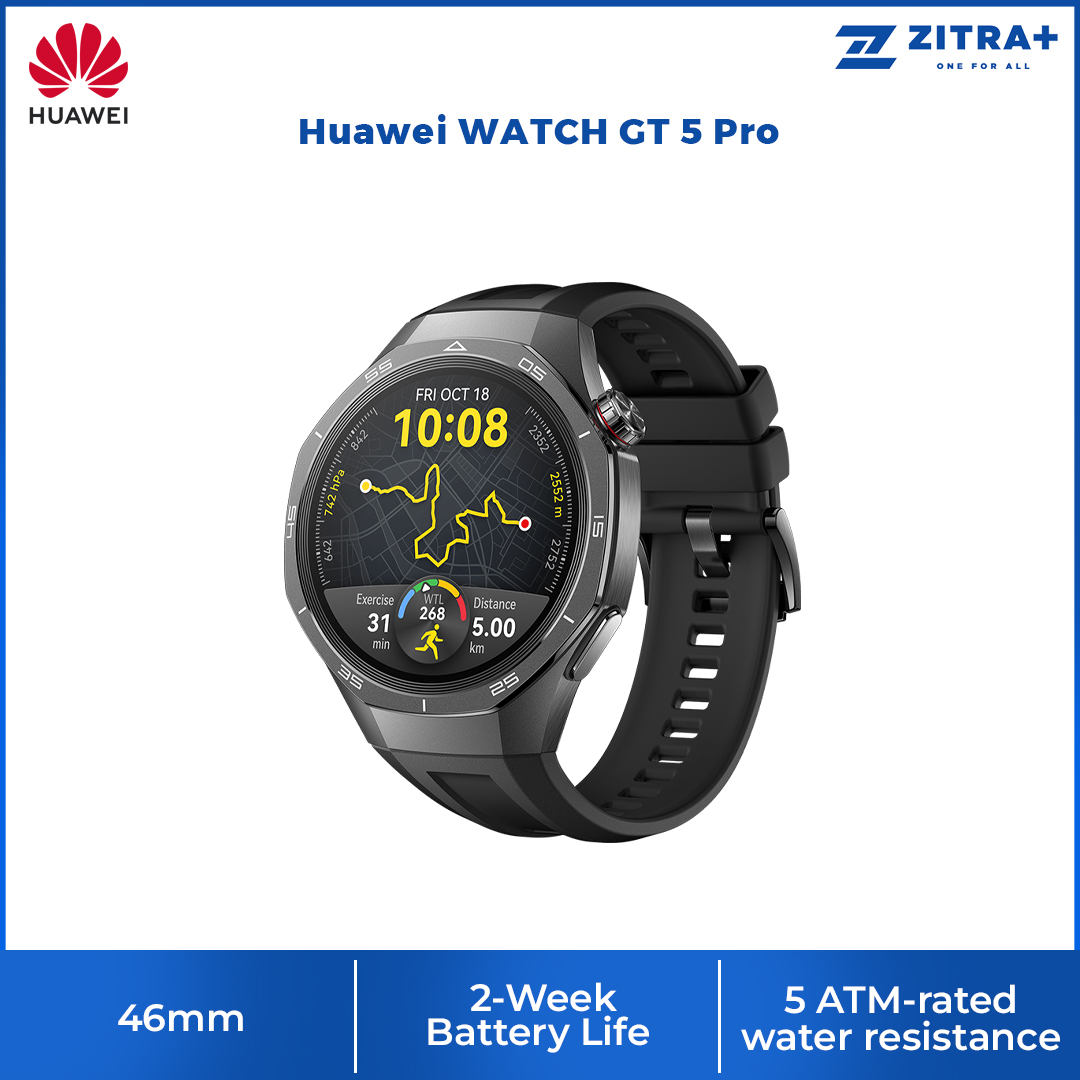 Huawei WATCH GT 5 Pro | Sculpted with aerospace-grade titanium alloy | Pro-Level Sports Golf Courses Map
